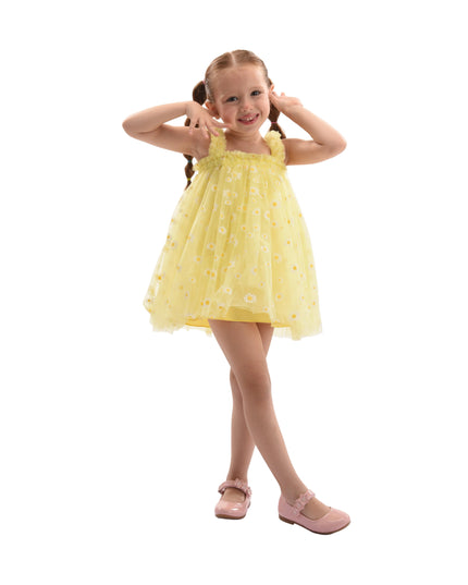 kids atelier mimi tutu Yellow Solenne Daisy Ruffle Dress