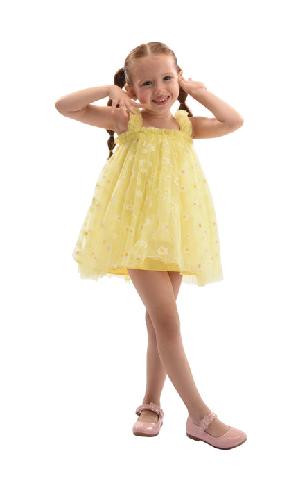 kids atelier mimi tutu Yellow Solenne Daisy Ruffle Dress