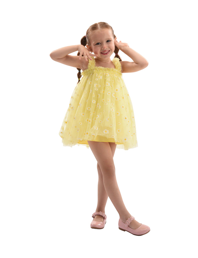 kids atelier mimi tutu Yellow Solenne Daisy Ruffle Dress