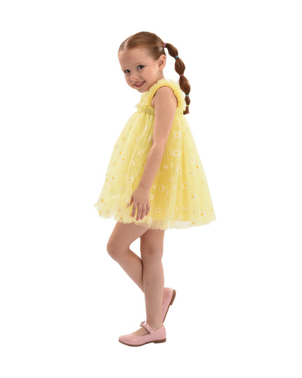 kids atelier mimi tutu Yellow Solenne Daisy Ruffle Dress