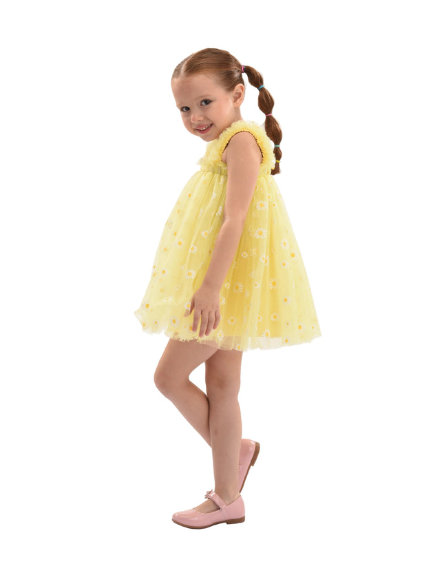 kids atelier mimi tutu Yellow Solenne Daisy Ruffle Dress
