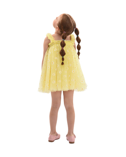 kids atelier mimi tutu Yellow Solenne Daisy Ruffle Dress