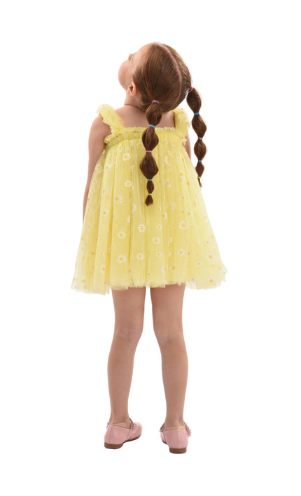 kids atelier mimi tutu Yellow Solenne Daisy Ruffle Dress