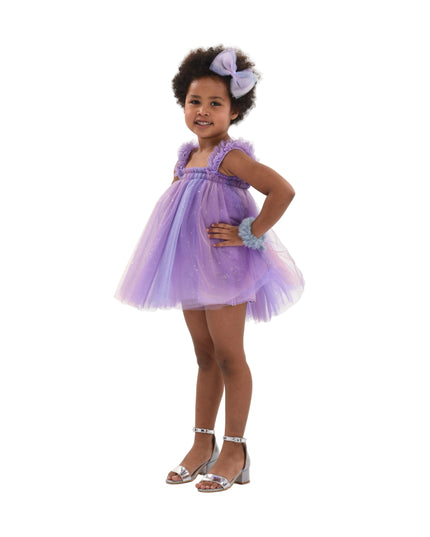 kids atelier mimi tutu Purple Serenya Glitter Tulle Dress