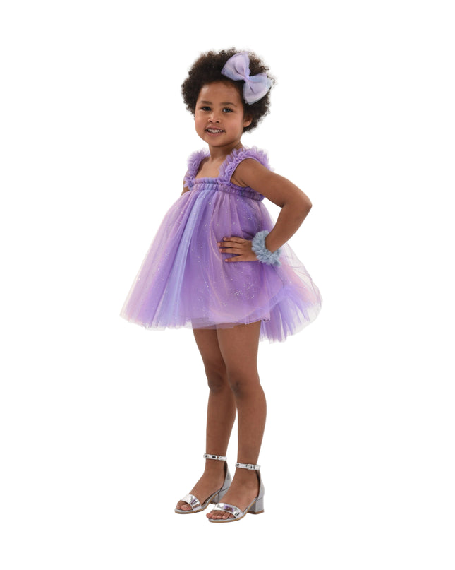 kids atelier mimi tutu Purple Serenya Glitter Tulle Dress