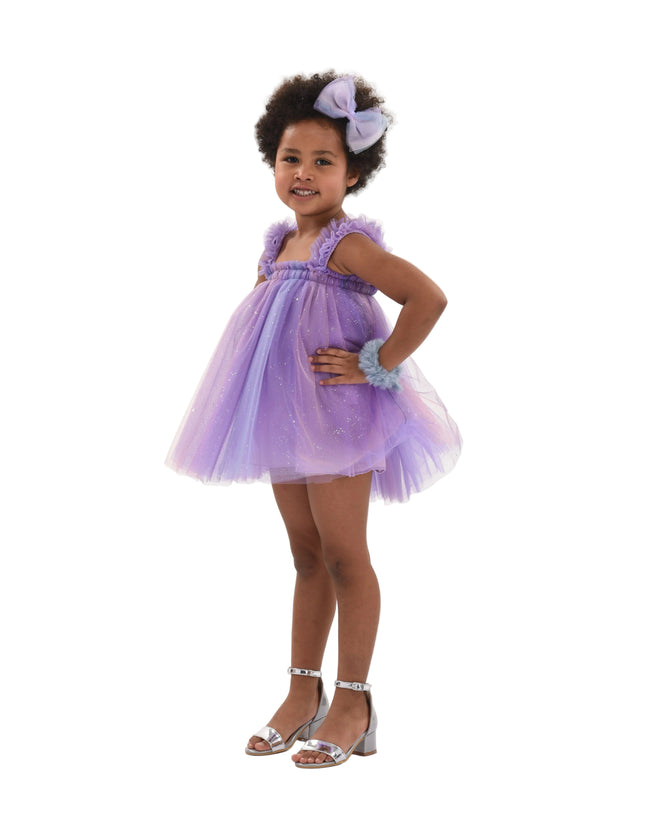 kids atelier mimi tutu Purple Serenya Glitter Tulle Dress