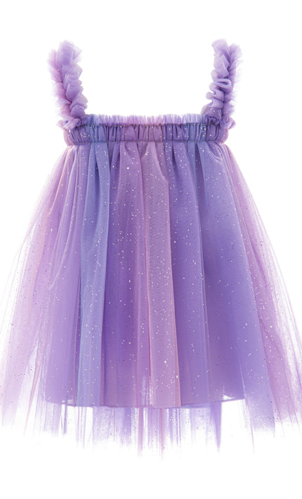 kids atelier mimi tutu Purple Serenya Glitter Tulle Dress