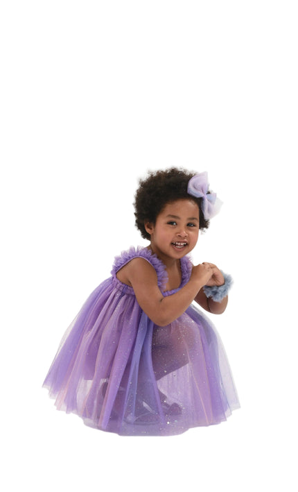 kids atelier mimi tutu Purple Serenya Glitter Tulle Dress