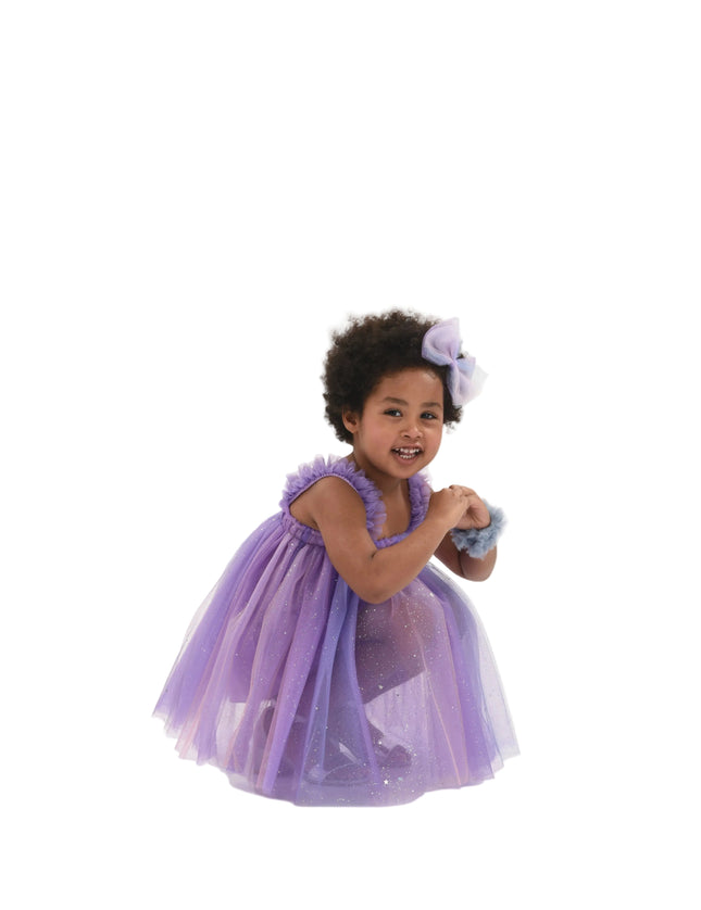kids atelier mimi tutu Purple Serenya Glitter Tulle Dress