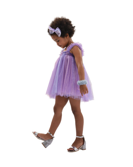 kids atelier mimi tutu Purple Serenya Glitter Tulle Dress