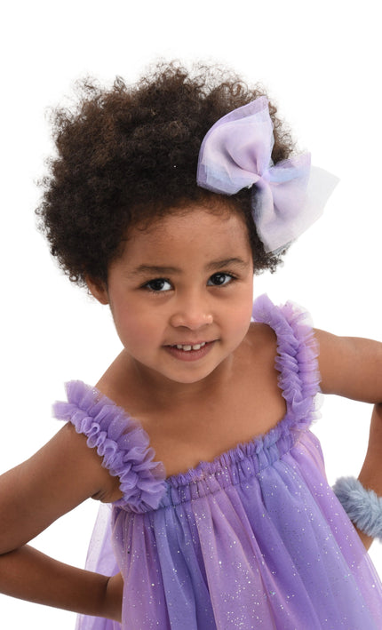 kids atelier mimi tutu Purple Serenya Glitter Tulle Dress
