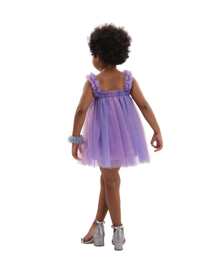 kids atelier mimi tutu Purple Serenya Glitter Tulle Dress