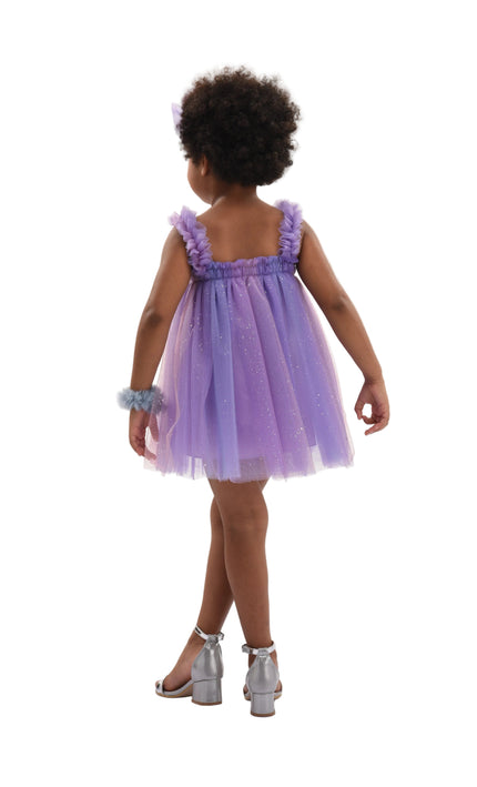 kids atelier mimi tutu Purple Serenya Glitter Tulle Dress