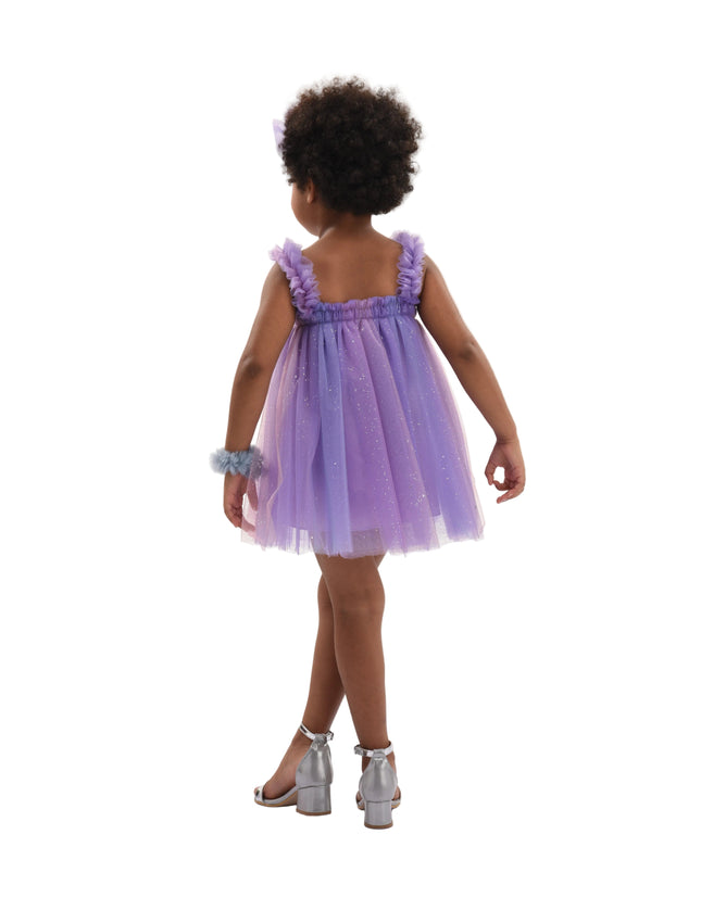 kids atelier mimi tutu Purple Serenya Glitter Tulle Dress