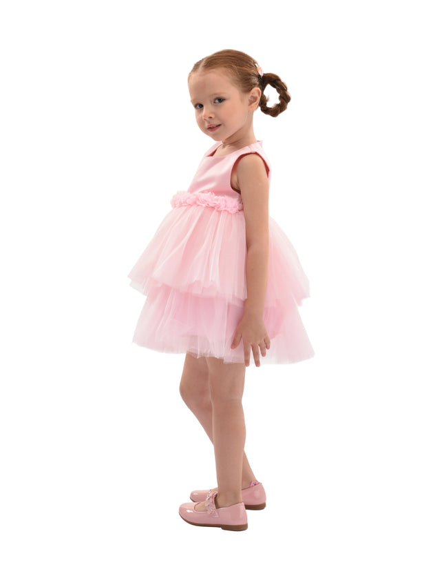 kids atelier mimi tutu Light Pink Amarielle Floral Waist Tulle Dress