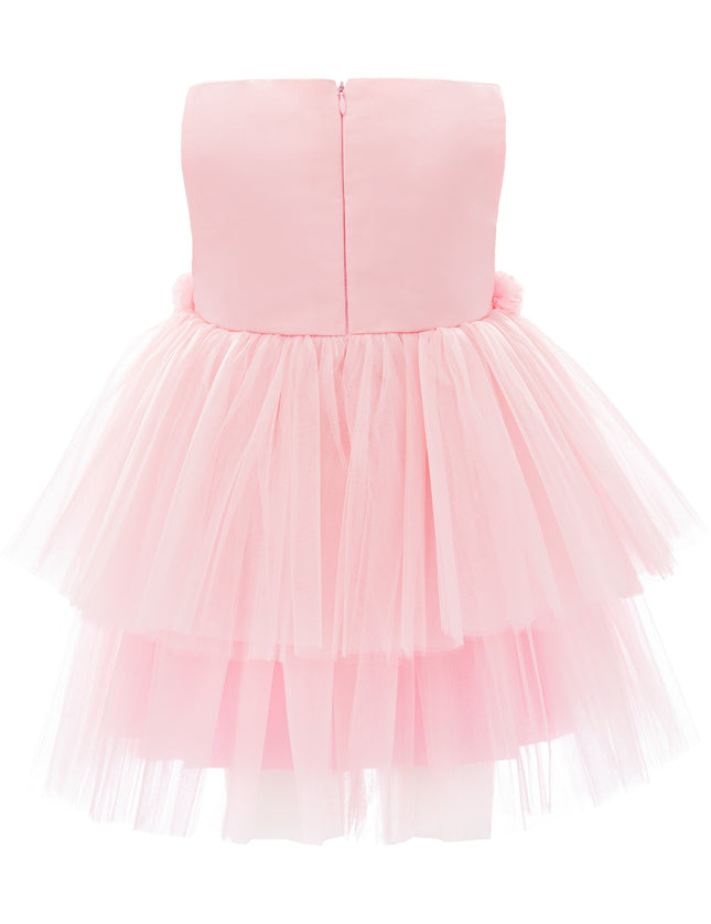 kids atelier mimi tutu Light Pink Amarielle Floral Waist Tulle Dress