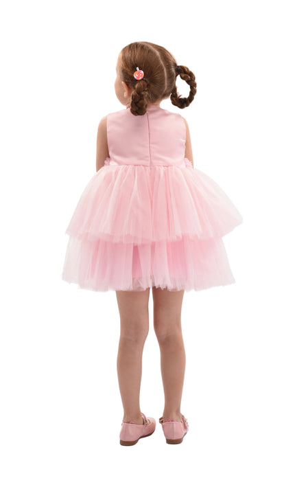 kids atelier mimi tutu Light Pink Amarielle Floral Waist Tulle Dress