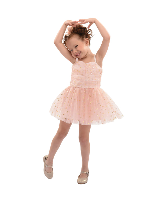 kids atelier mimi tutu Light Pink Marivelle Sequin Tulle Dress