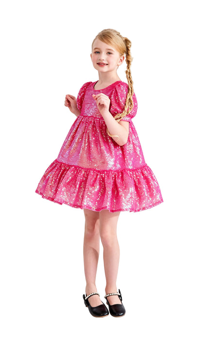 kids atelier mimi tutu Pink Elira Sequin Party Dress