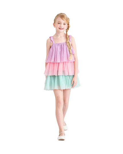kids atelier mimi tutu Pink Vaelina Pastel Tier Dress