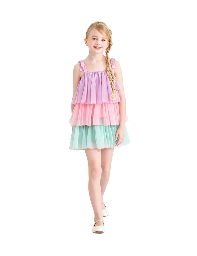 kids atelier mimi tutu Pink Vaelina Pastel Tier Dress