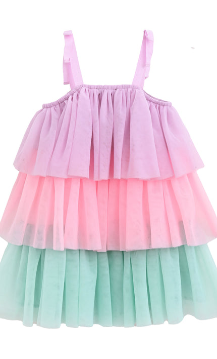kids atelier mimi tutu Pink Vaelina Pastel Tier Dress
