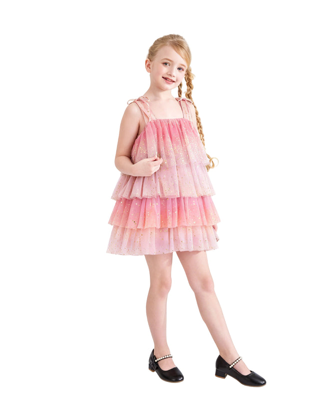 kids atelier mimi tutu Pink Lysette Glitter Tier Dress