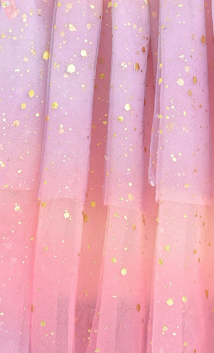 Pink Lysette Glitter Tier Dress