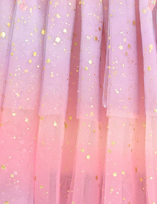Pink Lysette Glitter Tier Dress