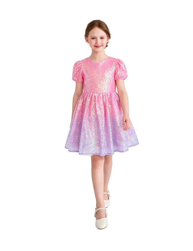 kids atelier mimi tutu Pink Sorella Sequin Flared Dress