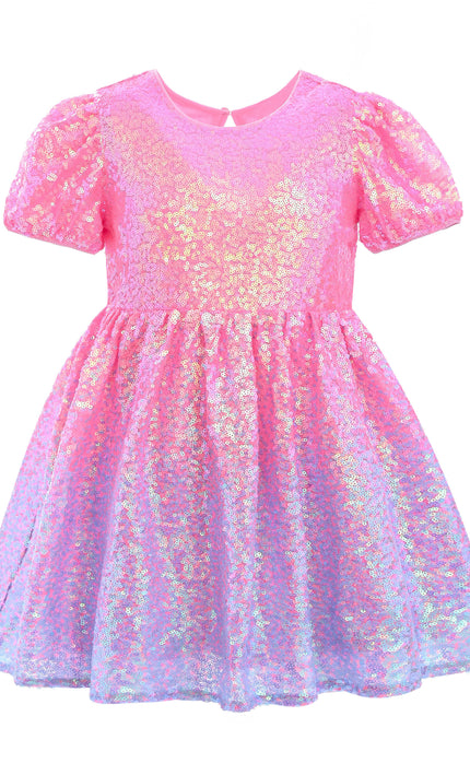 kids atelier mimi tutu Pink Sorella Sequin Flared Dress