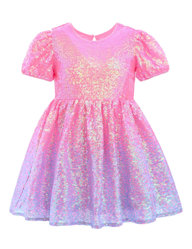 kids atelier mimi tutu Pink Sorella Sequin Flared Dress