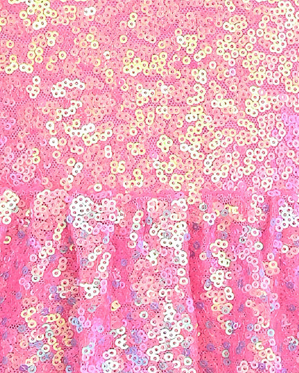 Pink Sorella Sequin Flared Dress