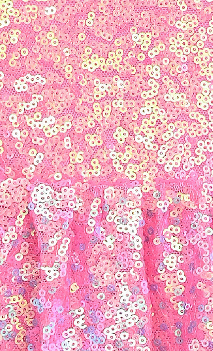 Pink Sorella Sequin Flared Dress