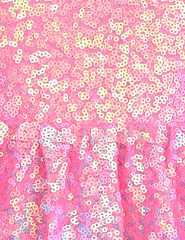 Pink Sorella Sequin Flared Dress