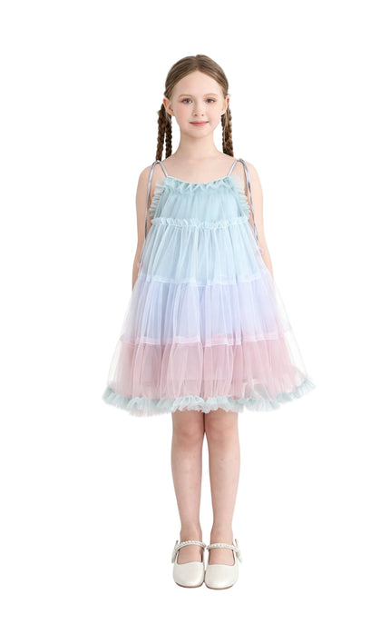 kids atelier mimi tutu Blue Virelle Gradient Tulle Dress