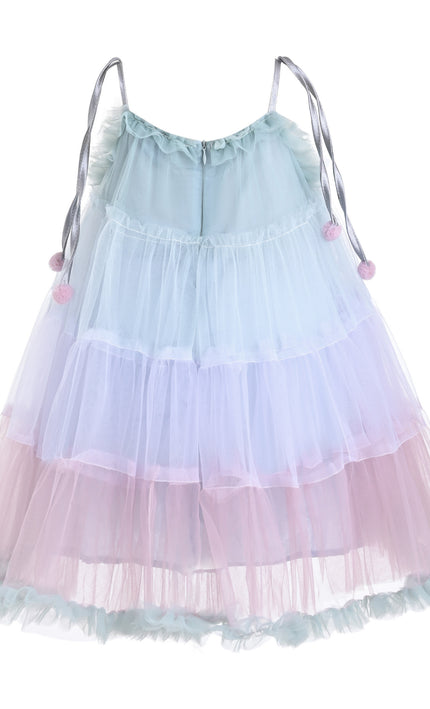 kids atelier mimi tutu Blue Virelle Gradient Tulle Dress