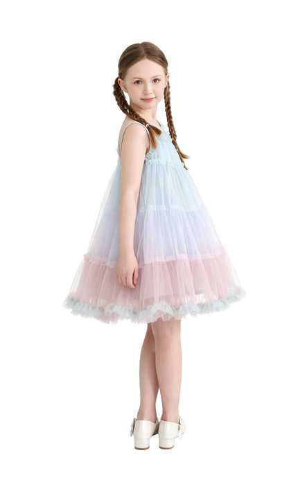 kids atelier mimi tutu Blue Virelle Gradient Tulle Dress