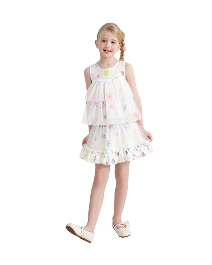 kids atelier mimi tutu White Aveloria Floral Ruffle Set