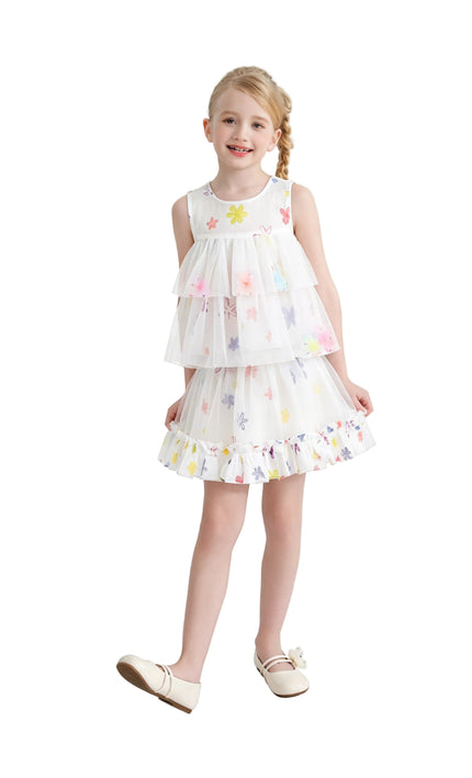 kids atelier mimi tutu White Aveloria Floral Ruffle Set