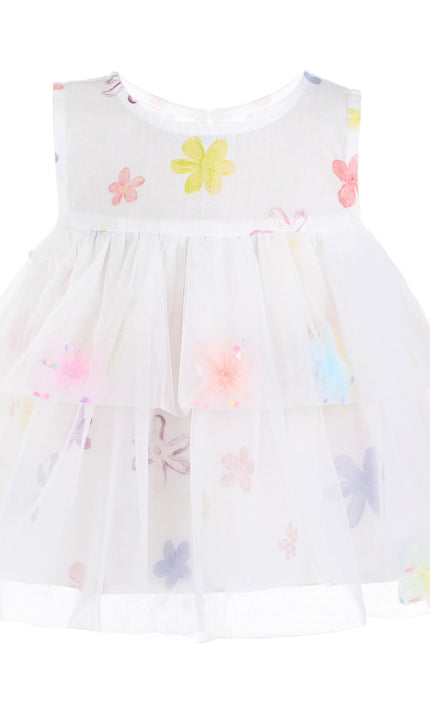 kids atelier mimi tutu White Aveloria Floral Ruffle Set
