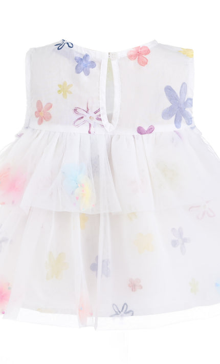 kids atelier mimi tutu White Aveloria Floral Ruffle Set