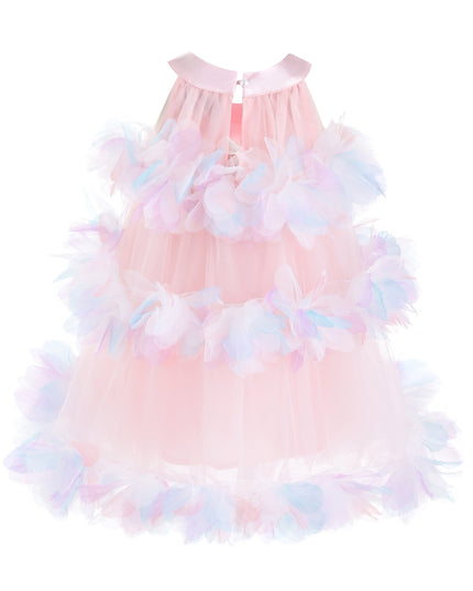kids atelier mimi tutu Pastel Pink Evolette Floral Tulle Dress