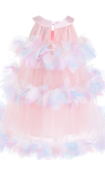 kids atelier mimi tutu Pastel Pink Evolette Floral Tulle Dress