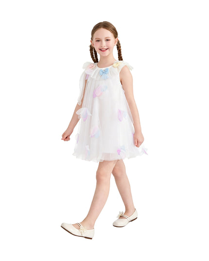 kids atelier mimi tutu White Pastel Seraphielle Petal Tulle Dress