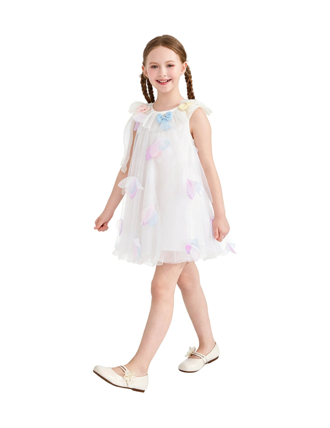 kids atelier mimi tutu White Pastel Seraphielle Petal Tulle Dress