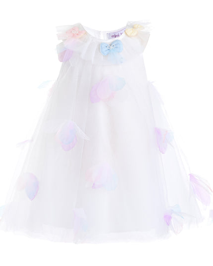 kids atelier mimi tutu White Pastel Seraphielle Petal Tulle Dress