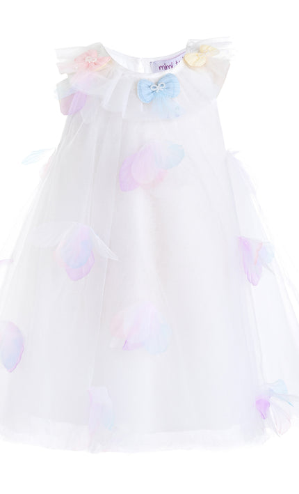 kids atelier mimi tutu White Pastel Seraphielle Petal Tulle Dress