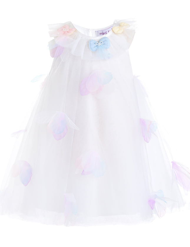 kids atelier mimi tutu White Pastel Seraphielle Petal Tulle Dress