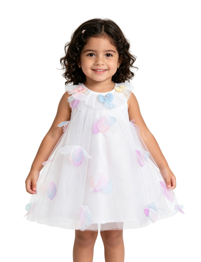 kids atelier mimi tutu White Pastel Seraphielle Petal Tulle Dress